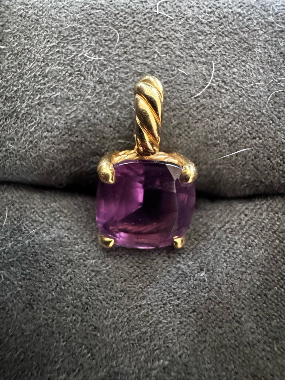 David Yurman 18K Yellow Gold Marbella
Amethyst Pendant | 12mm Faceted Purple
Ame - Picture 6 of 14